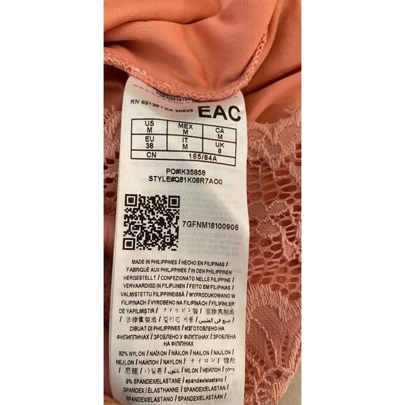 Guess Lace Off-Shoulder Dress Pink Medium - Picture 7 of 13